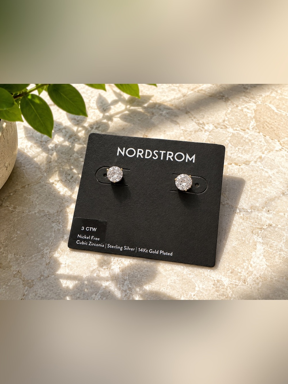 Nordstrom Gold-Plated Sterling Silver Stud Earrings